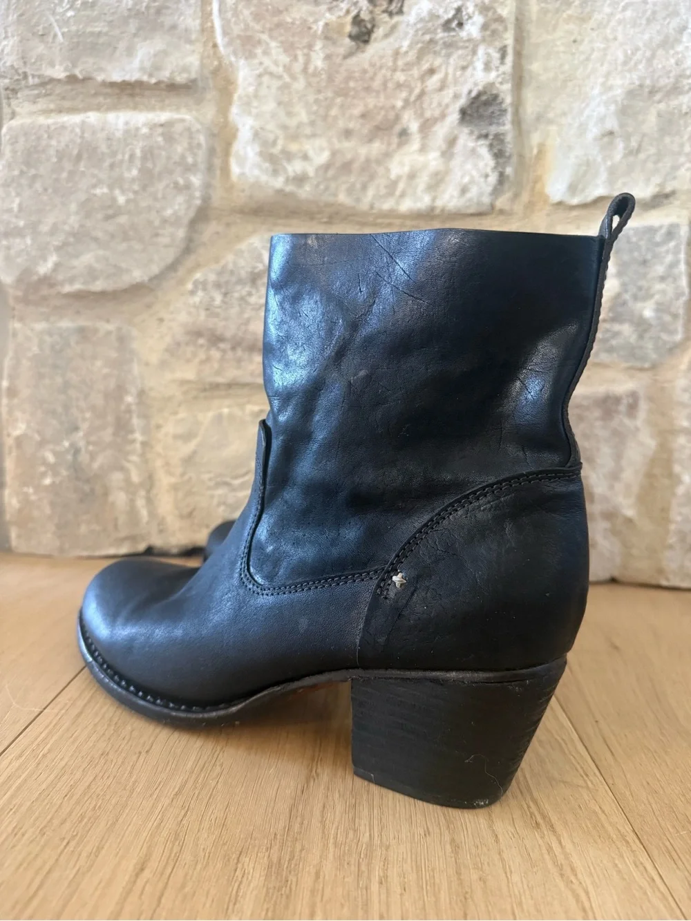 Rag & Bone Leather Mid-Heel Ankle Boots